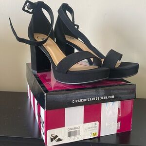 Black block heel. Size 6.5 heels